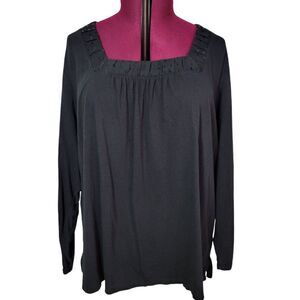 Just My Size Long Sleeve Square Neck Shirt (Size 5X)